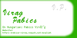 virag pabics business card